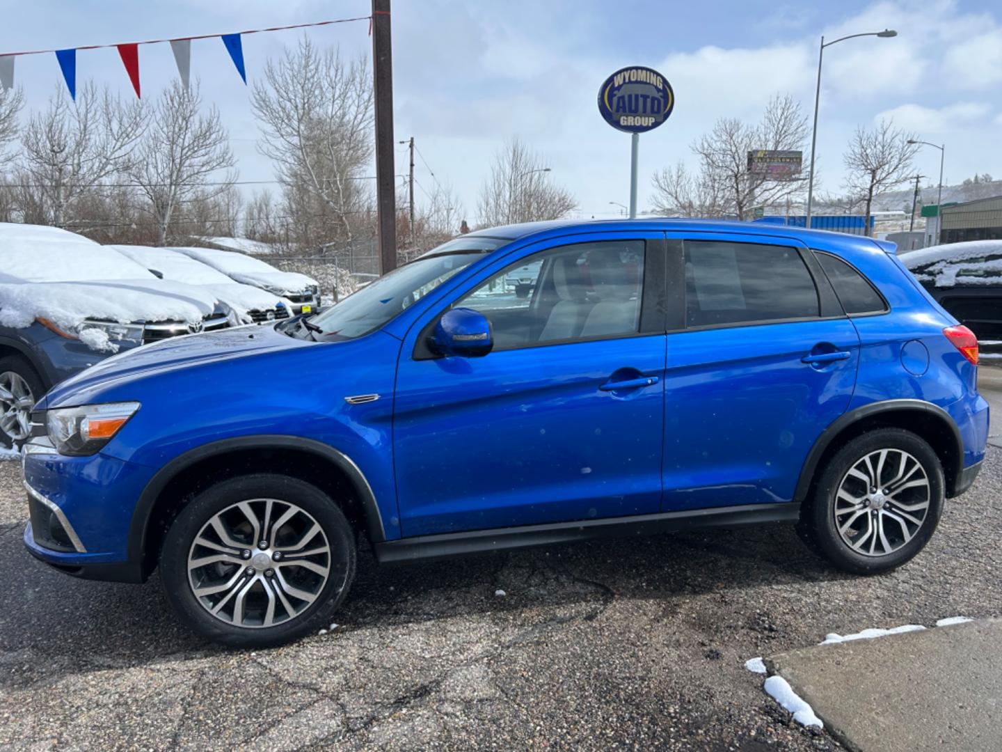 2018 Blue /Gray Mitsubishi Outlander Sport ES (JA4AP3AUXJU) with an 2.0L I4 engine, Automatic transmission, located at 3030 CY Ave, Casper, WY, 82604, (307) 265-3830, 42.827816, -106.357483 - Photo#0